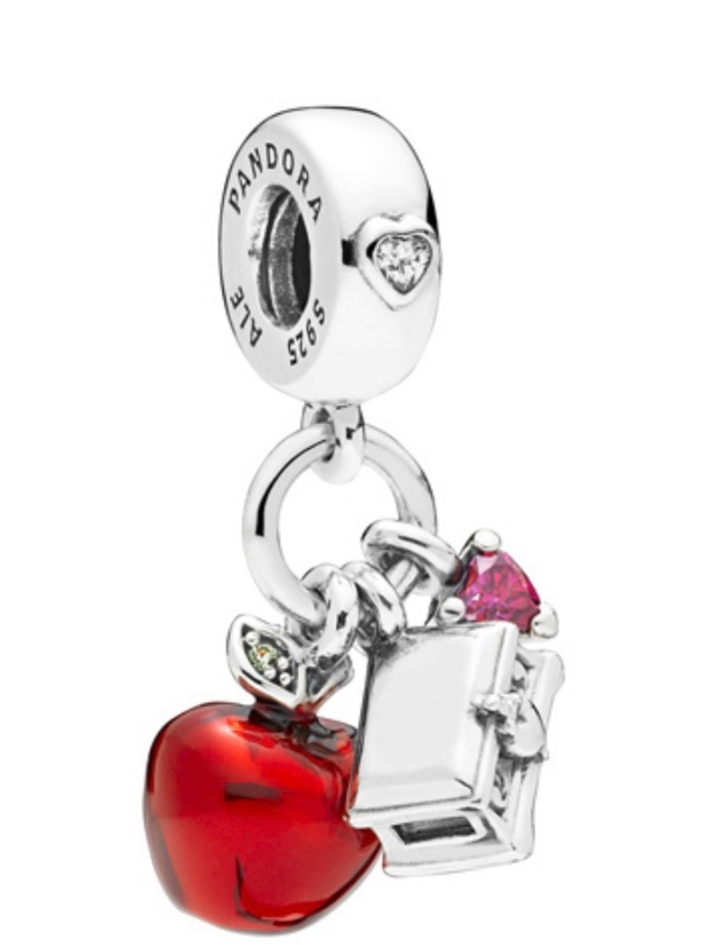 Pandora Disney Snow White Apple and Heart Dangle